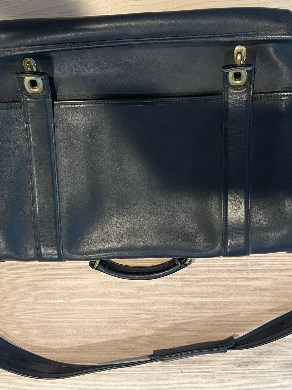 Coach Men's Black Leather Briefcase Bag